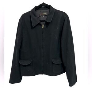 Wool zipper jacket